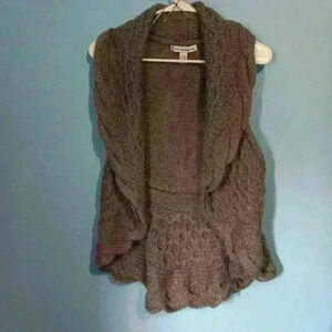 love by design, sweater vest, cardigan, cover up, acrylic, ramie  size L